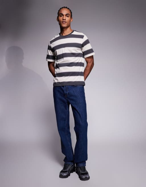 ADPT oversized stripe t-shirt in grey, 2 of 5