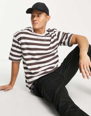 white t shirt with stripes
