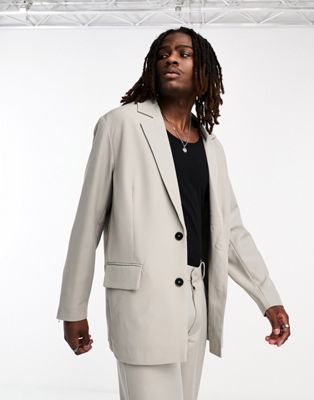 ADPT oversized suit jacket in gray | ASOS