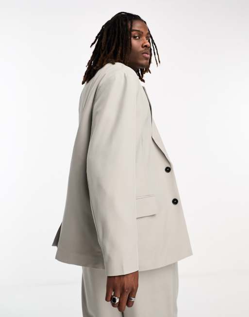 ADPT oversized suit jacket in grey ASOS