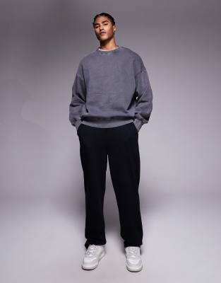 Adpt Oversized Sweatshirt With Graphic In Blue
