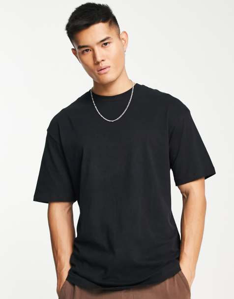 ADPT - Oversized T-shirt i sort i firkantet pasform - view 1