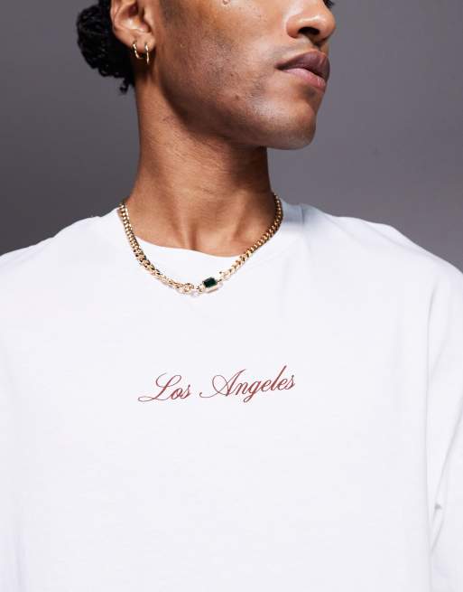 ADPT oversized t-shirt in cream with car back print