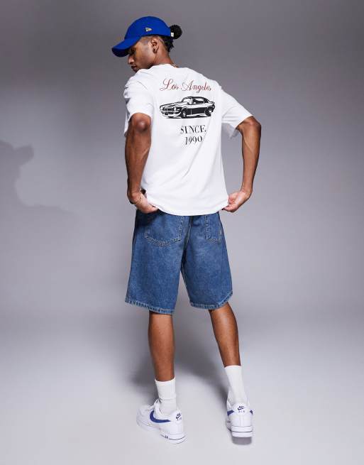 ADPT oversized t-shirt in cream with car back print