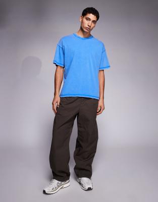 Adpt Oversized T-shirt With Dice Back Print In Blue