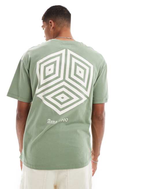 ADPT - Oversized T-shirt met print op de achterkant in pastelgroen