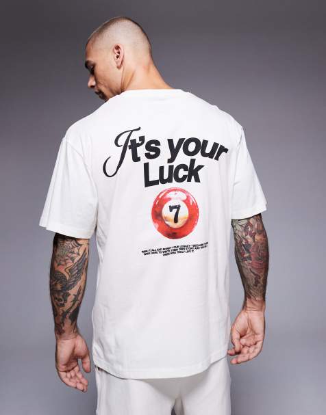 ADPT oversized T-shirt with 7ball graphic in cream - view 1