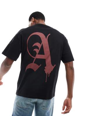 ADPT oversized t-shirt with A back print in black