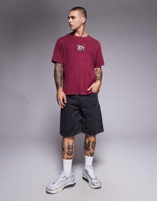 Adpt Oversized T-shirt With Back Graphic In Red