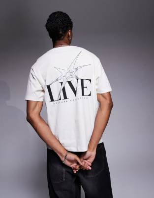 Adpt Oversized T-shirt With Back Graphic In White