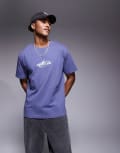 [ADPT] ADPT oversized t-shirt with back graphic in dark blue XL Nightshadow blue