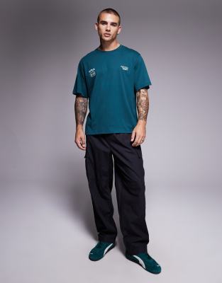 Adpt Oversized T-shirt With Back Graphic In Green