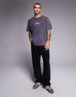 Adpt Oversized T-shirt With Back Print In Gray