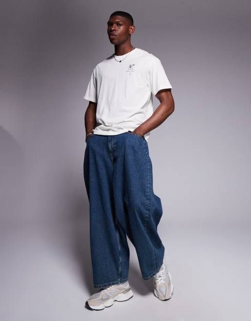 ADPT oversized t-shirt with backprint in off white, 2 of 4