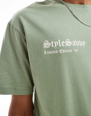 Adpt Oversized T-shirt With Backprint In Green