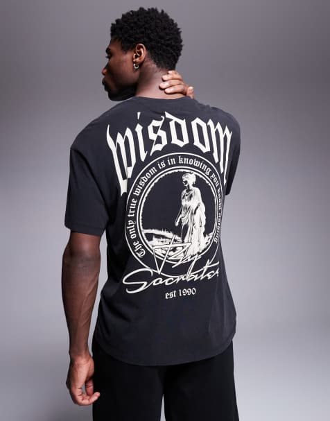 ADPT oversized t-shirt with gothic backprint in black - view 1