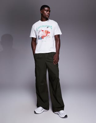 Adpt Oversized T-shirt With Las Vegas Back Print In White