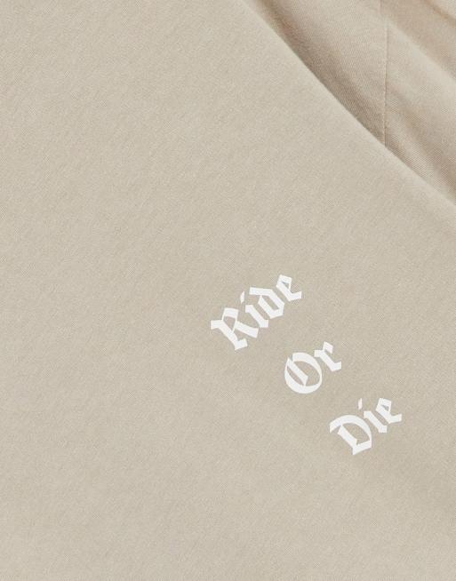 ADPT oversized t-shirt with wings back print in beige , 4 of 4