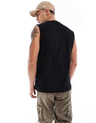 Adpt Oversized Tank Top In Black