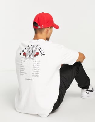 ADPT oversized tour t-shirt in white