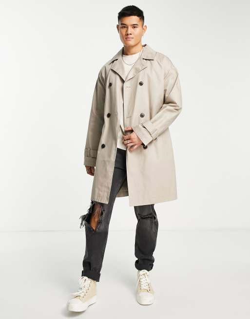 Asos trench shop coat men