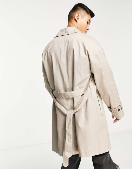 Oversized beige sale trench coat