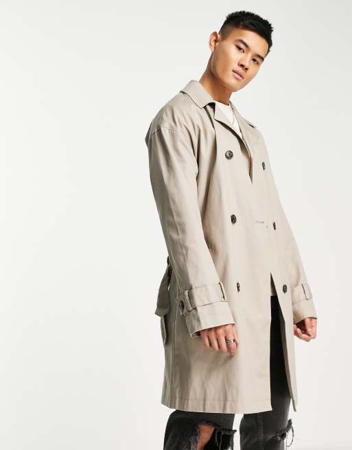 ADPT oversized trench coat in beige | ASOS