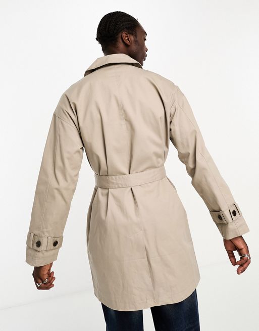 ADPT oversized trench coat in beige