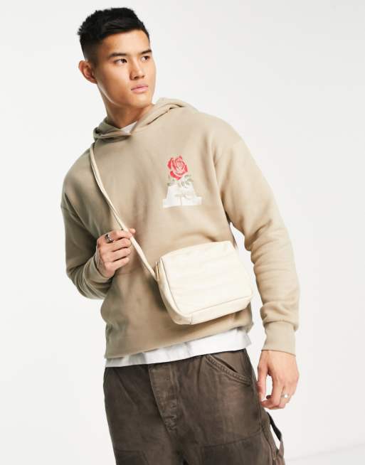 ADPT washed oversized hoodie in beige