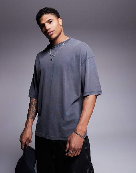 ADPT oversized washed t-shirt in grey - view 1
