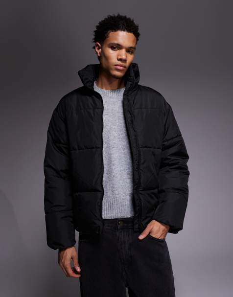 ADPT padded puffer jacket in black - view 1