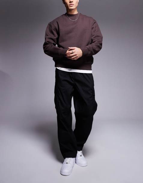 ADPT - Pantalon cargo bouffante fuselée - Noir - view 1