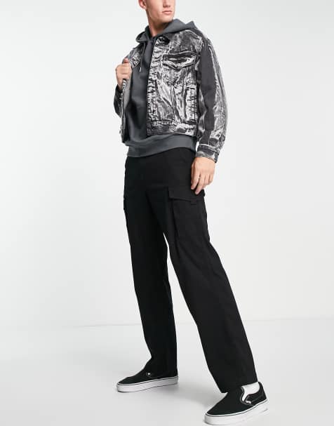 ADPT - Pantalon cargo large - Noir - view 1