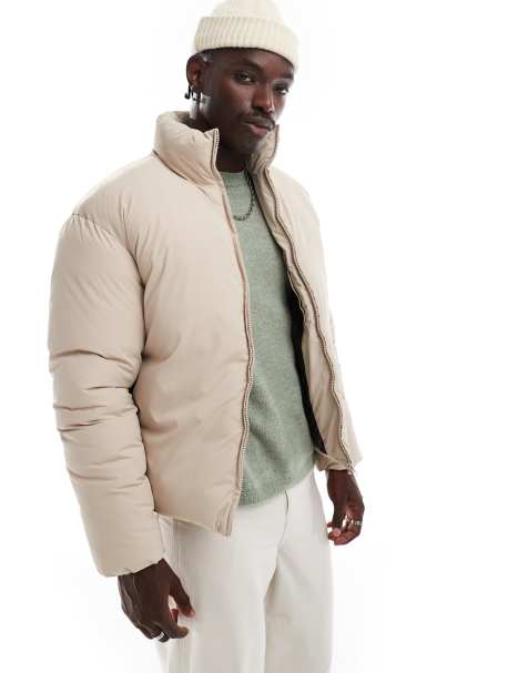 ADPT – Pufferjacke in Beige mit kurzem Schnitt - view 1