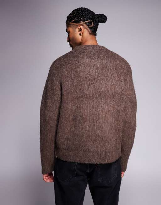 ADPT - Pull en maille duveteuse - Marron, 3 de 5