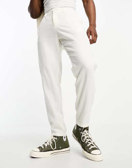 Mens white linen hot sale double breasted suit