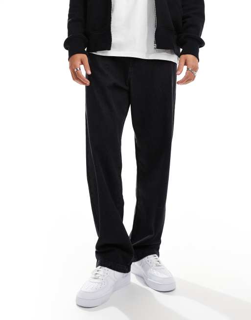 ADPT - Ruimvallende jeans in zwart
