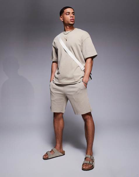 ADPT - Short d'ensemble en jersey - Marron délavé - view 1