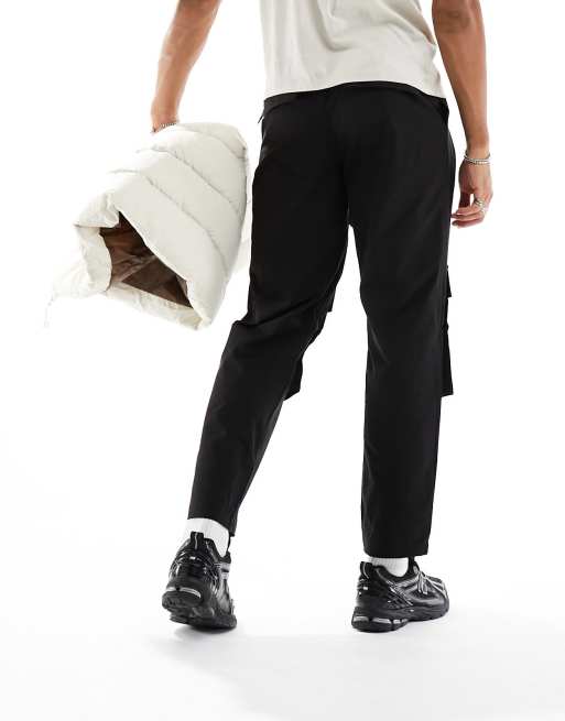 Slim fit black hot sale combat trousers