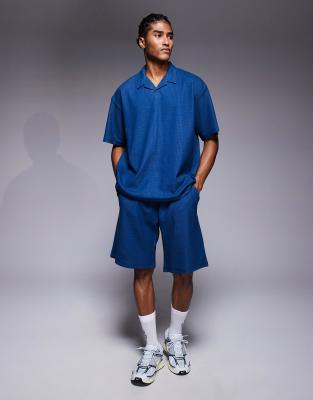 Adpt Split Neck Texture Polo Shirt
