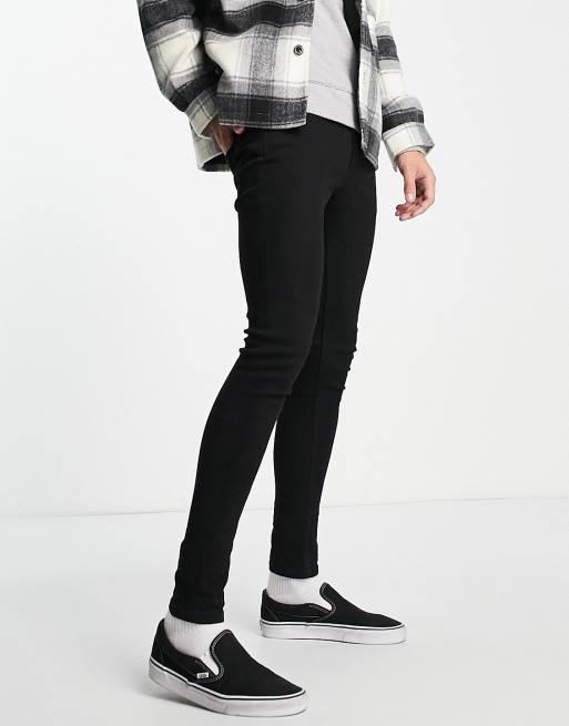 ADPT spray on skinny jeans in black wash 