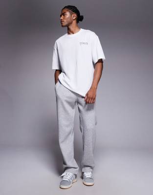 ADPT straight leg sweatpants in light gray