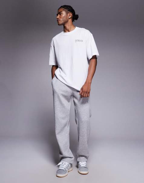 ADPT straight leg sweatpants in light grey - view 1