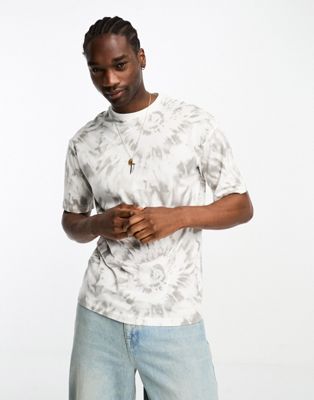 ADPT oversized t-shirt in white with tie-dye - ASOS Price Checker