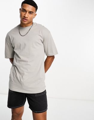 ADPT oversized t-shirt in washed grey  - ASOS Price Checker