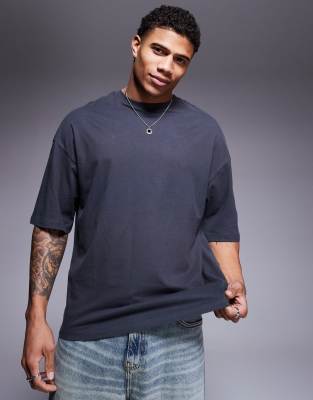 ADPT - T-shirt oversize - Gris foncé