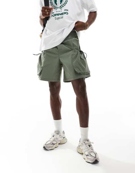 ADPT technical cargo short in green - view 1