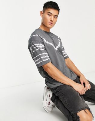 ADPT tie dye oversized t-shirt in dark grey  - ASOS Price Checker