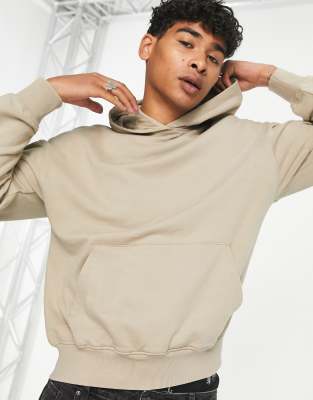 ADPT ADPT washed oversized hoodie in beige-Neutral