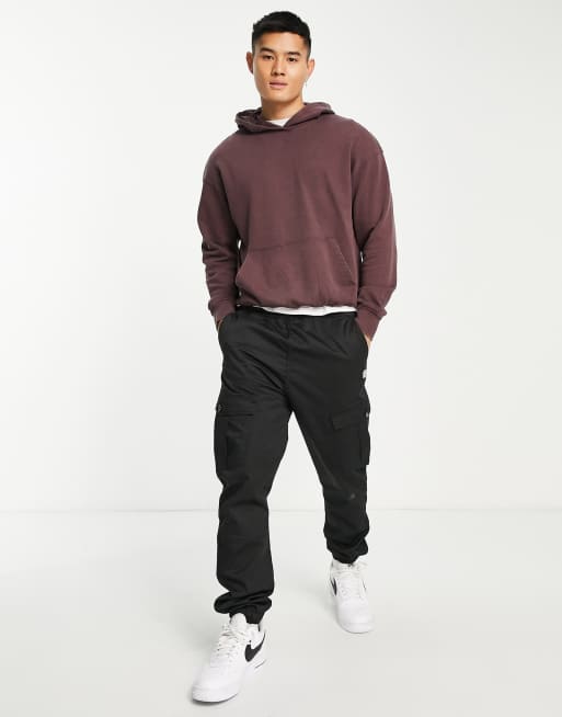 Burgundy best sale oversized hoodie